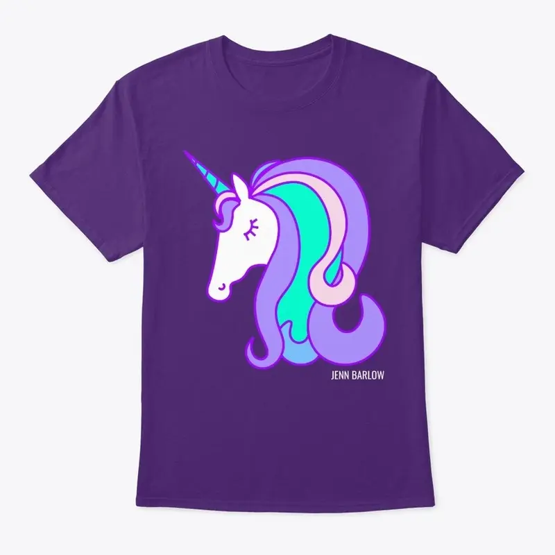 Jenn Barlow Unicorn Purple Tee